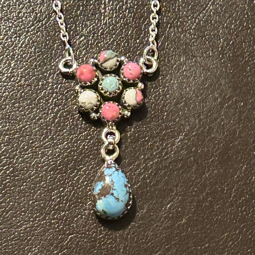 Elegant Cotton Candy Turquoise Necklace